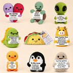 Handmade Crochet Pocket Hug Doll with Message Card - Emotional Support Gift