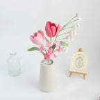 Pink Series Crochet Flower Bundle Set (No Vase)