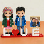 Custom Brick Figures for Couple from Your Photo - LOVE