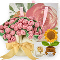 Cashmere Flower Blanket Gift Box Set- Pink Rose