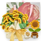 Cashmere Flower Blanket Gift Box Set - Sunflower
