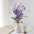YSHomy Purple Series Crochet Flower Bundle Set (No Vase)