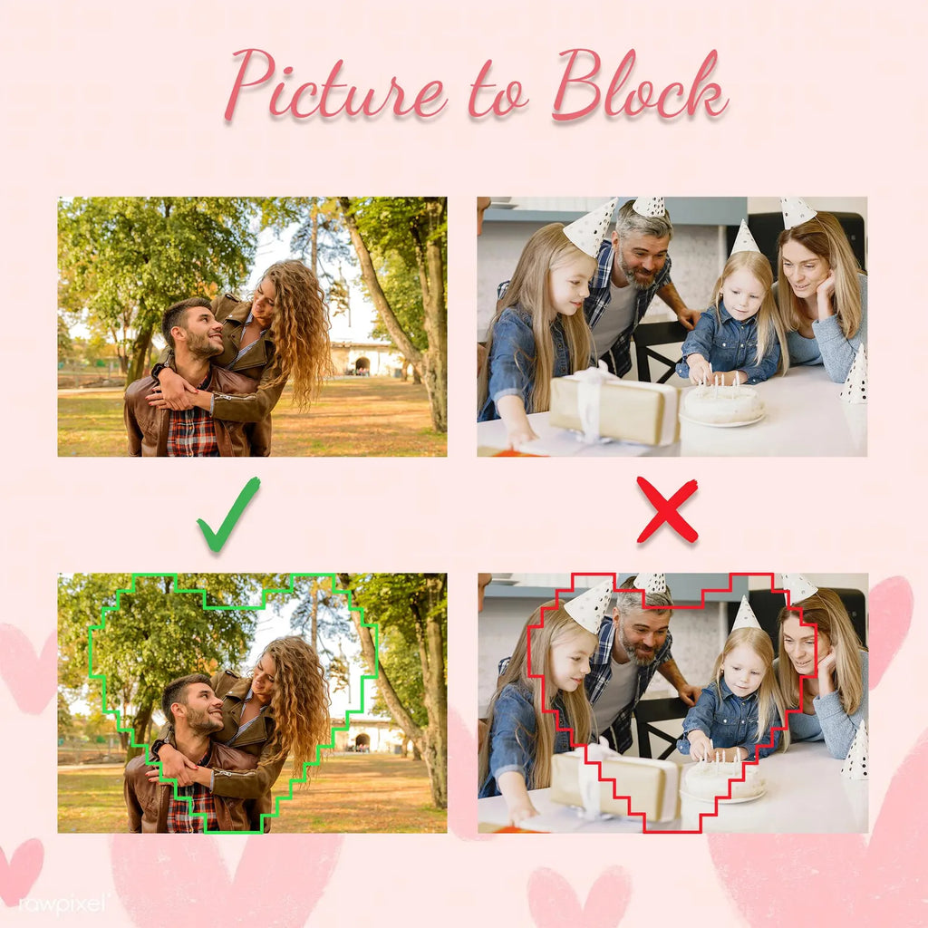 Custom Building Bricks with Your Photo - I LOVE U