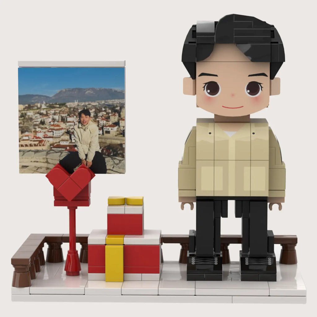 Custom Single-Person Brick Figure from Your Photo - Gift Style