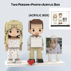 Custom Brick Figures from Your Photo - Easel Style