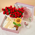 Cashmere Flower Blanket Gift Box Set - Red Rose
