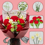 Crochet Pure Red Rose Bouquet