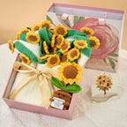 Cashmere Flower Blanket Gift Box Set - Sunflower