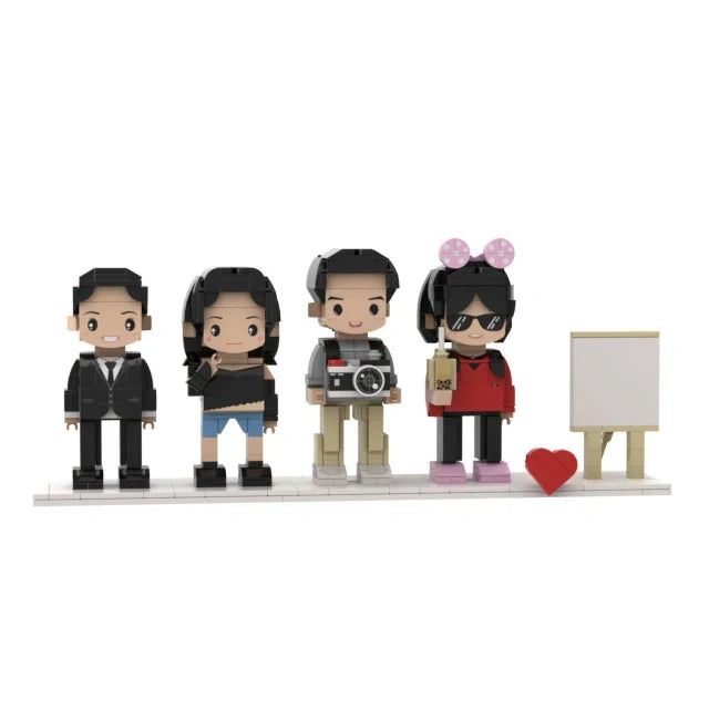 Custom Brick Figures from Your Photo - Easel Style