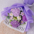 Crochet Rose Carnation Tulip Bouquet