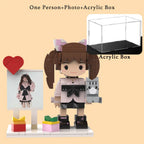 Custom Brick Figures from Your Photo - Heart Frame