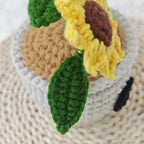 Skull Sunflower Pot with Spider