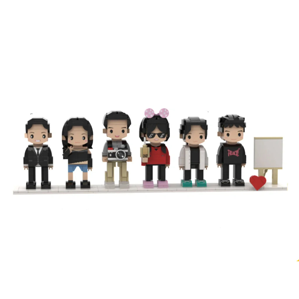 Custom Brick Figures from Your Photo - Easel Style