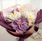 Crochet Night of the Queen Eustoma Flower Bouquet