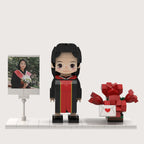 Custom Single-Person Brick Figure from Your Photo - Flower Style