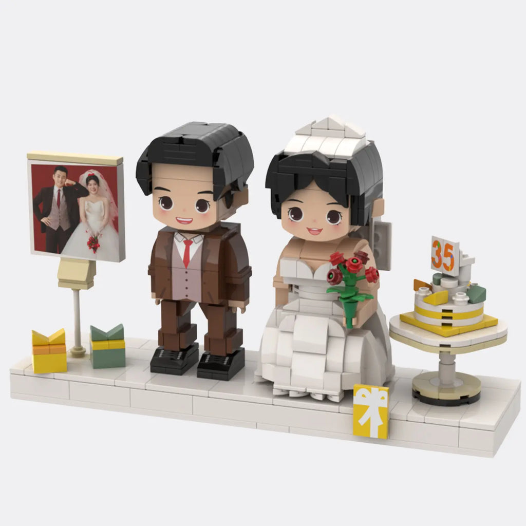 Custom Brick Figure from Your Photo For Birthday - Style A