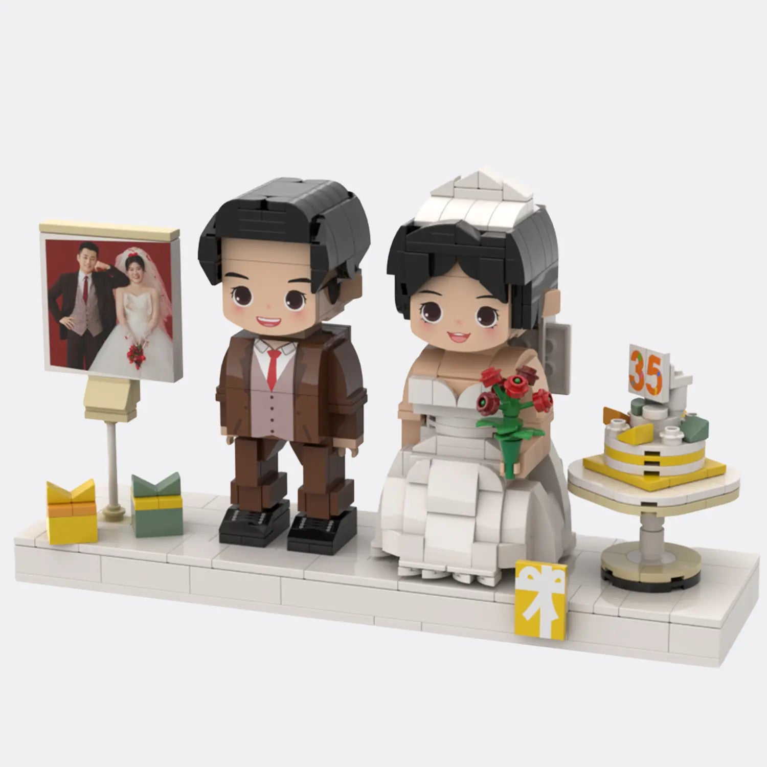 Custom Brick Figure from Your Photo For Birthday - Style A