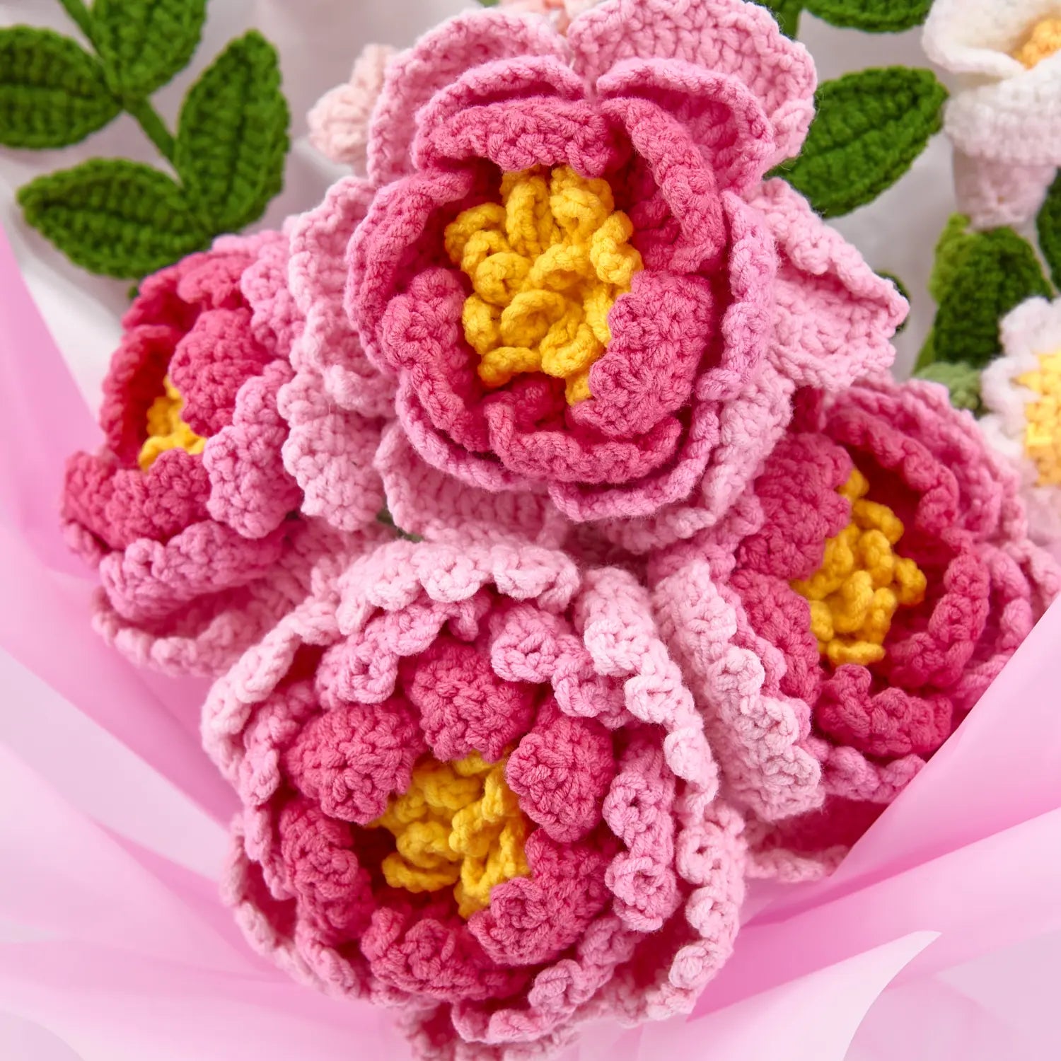 Crochet Peony Calla Lily Daisy Bouquet