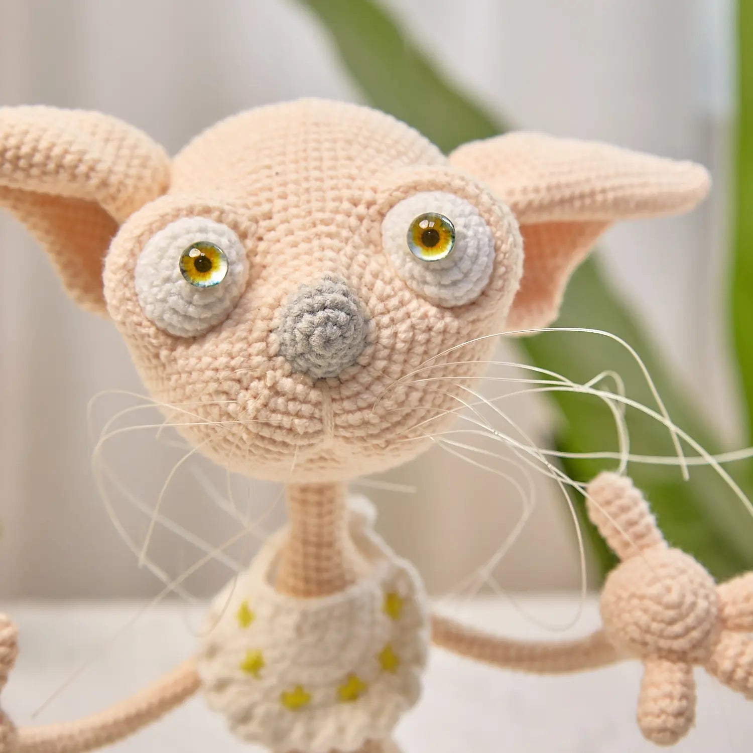 Handmade Poseable Wired Skeleton Sphynx Cat Doll