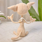 Handmade Poseable Wired Skeleton Sphynx Cat Doll