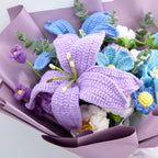 Big Mixed Purple Crochet Bouquet with Lily
