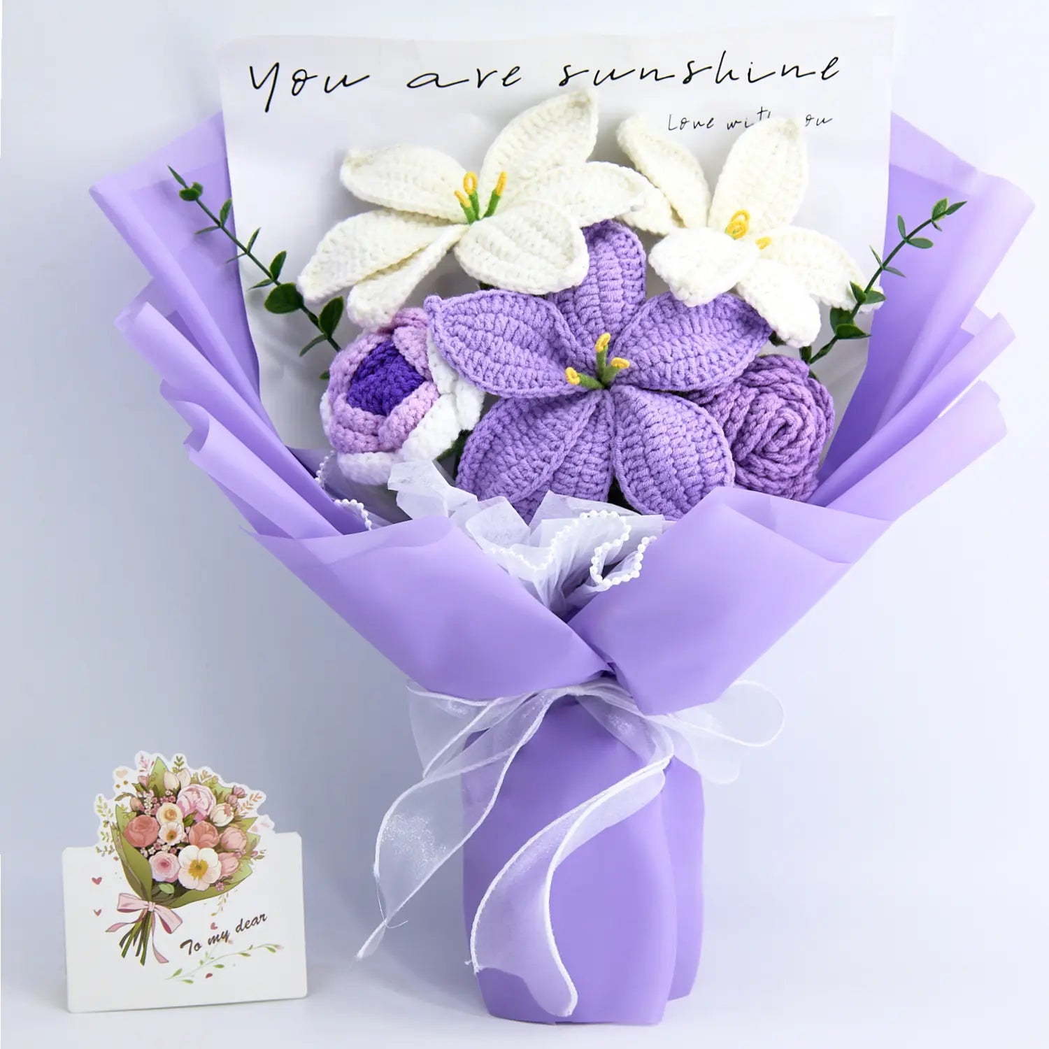 Crochet Lily & Rose Bouquet