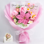 Pink Crochet Lily Rose Tulip Bouquet