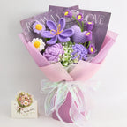 Crochet Tulip Rose Carnation Daisy Bouquet