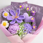 Crochet Tulip Rose Carnation Daisy Bouquet