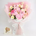 Crochet Pink Lily & Rose Bouquet