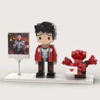 Custom Single-Person Brick Figure from Your Photo - Flower Style