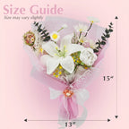 Crochet Big Lily Flower Bouquet-Pink