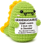 Mini Mothers Day Birthday Gifts for Mom I Love You Mommy Mother's Day Handmade Crochet Dinosaur Gift for Mama Mother- in- Law New Bonus Step Moms Best Mother Ever Gift from Daughter Son Husband