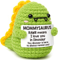 Mini Mothers Day Birthday Gifts for Mom I Love You Mommy Mother's Day Handmade Crochet Dinosaur Gift for Mama Mother- in- Law New Bonus Step Moms Best Mother Ever Gift from Daughter Son Husband
