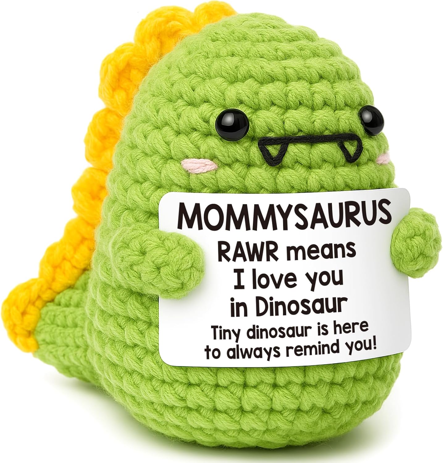 Mini Mothers Day Birthday Gifts for Mom I Love You Mommy Mother's Day Handmade Crochet Dinosaur Gift for Mama Mother- in- Law New Bonus Step Moms Best Mother Ever Gift from Daughter Son Husband
