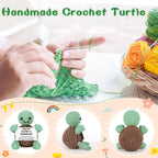 Mini Funny Turtle Gifts Mothers Day Teacher Appreciation Graduation Nurses Week 2026 Fathers Day, Birthday Gifts for Women Men Her Him, Small Cute Stuff Things, Emotional Positive Crochet Turtle Decor