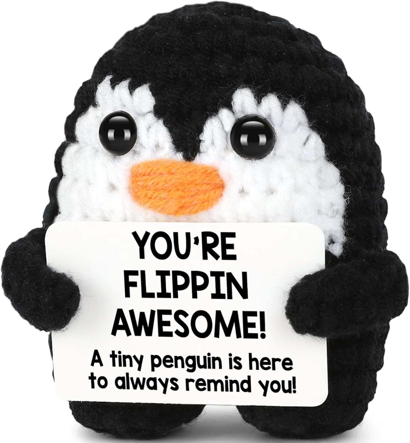 Mothers Day Birthday Gifts for Mom from Daughter Son, Handmade Crochet Mini Penguin Mom Gifts for Mother‘s Day Birthday Mama Mommy Mother in Law Bonus Step, Funny I Love You Moms Small Cute Decor