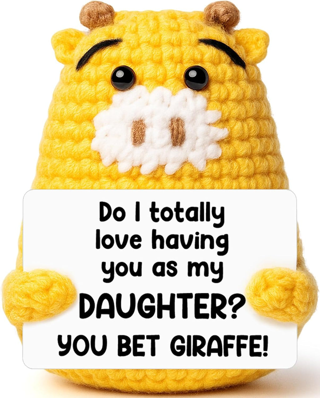 Teacher Appreciate Gifts Positive Giraffe - Thank you for Helping Me Grow, Handmade Crochet Giraffe Cute Stuff Decor, Thank You Teacher Appreciation Gifts for Women Men Birthday Retirement End of Year