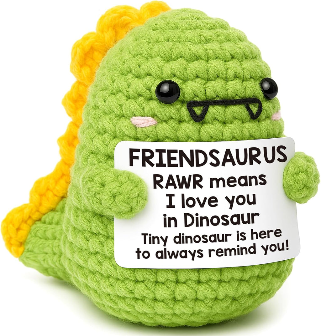 Mini Mothers Day Birthday Gifts for Mom I Love You Mommy Mother's Day Handmade Crochet Dinosaur Gift for Mama Mother- in- Law New Bonus Step Moms Best Mother Ever Gift from Daughter Son Husband