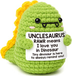 Mini Mothers Day Birthday Gifts for Mom I Love You Mommy Mother's Day Handmade Crochet Dinosaur Gift for Mama Mother- in- Law New Bonus Step Moms Best Mother Ever Gift from Daughter Son Husband