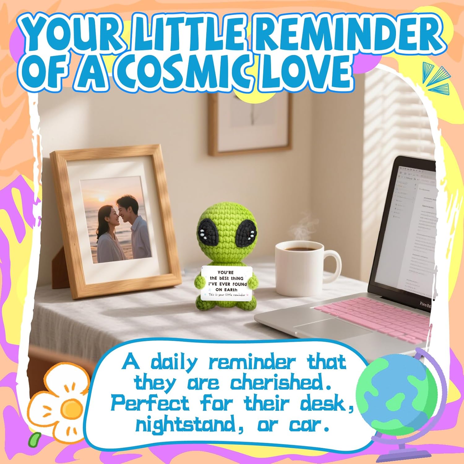 Gifts for Him Her Boyfriend Girlfriend Crochet Alien Valentine's Day Anniversary Birthday Funny Romantic Gifts My Love Men Women Husband Wife