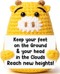 Teacher Appreciate Gifts Positive Giraffe - Thank you for Helping Me Grow, Handmade Crochet Giraffe Cute Stuff Decor, Thank You Teacher Appreciation Gifts for Women Men Birthday Retirement End of Year