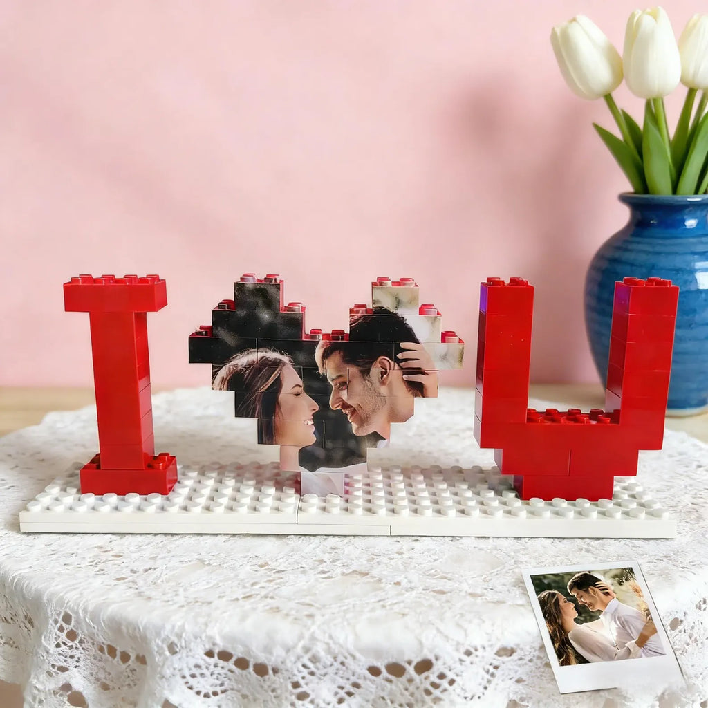 Custom Building Bricks with Your Photo - I LOVE U