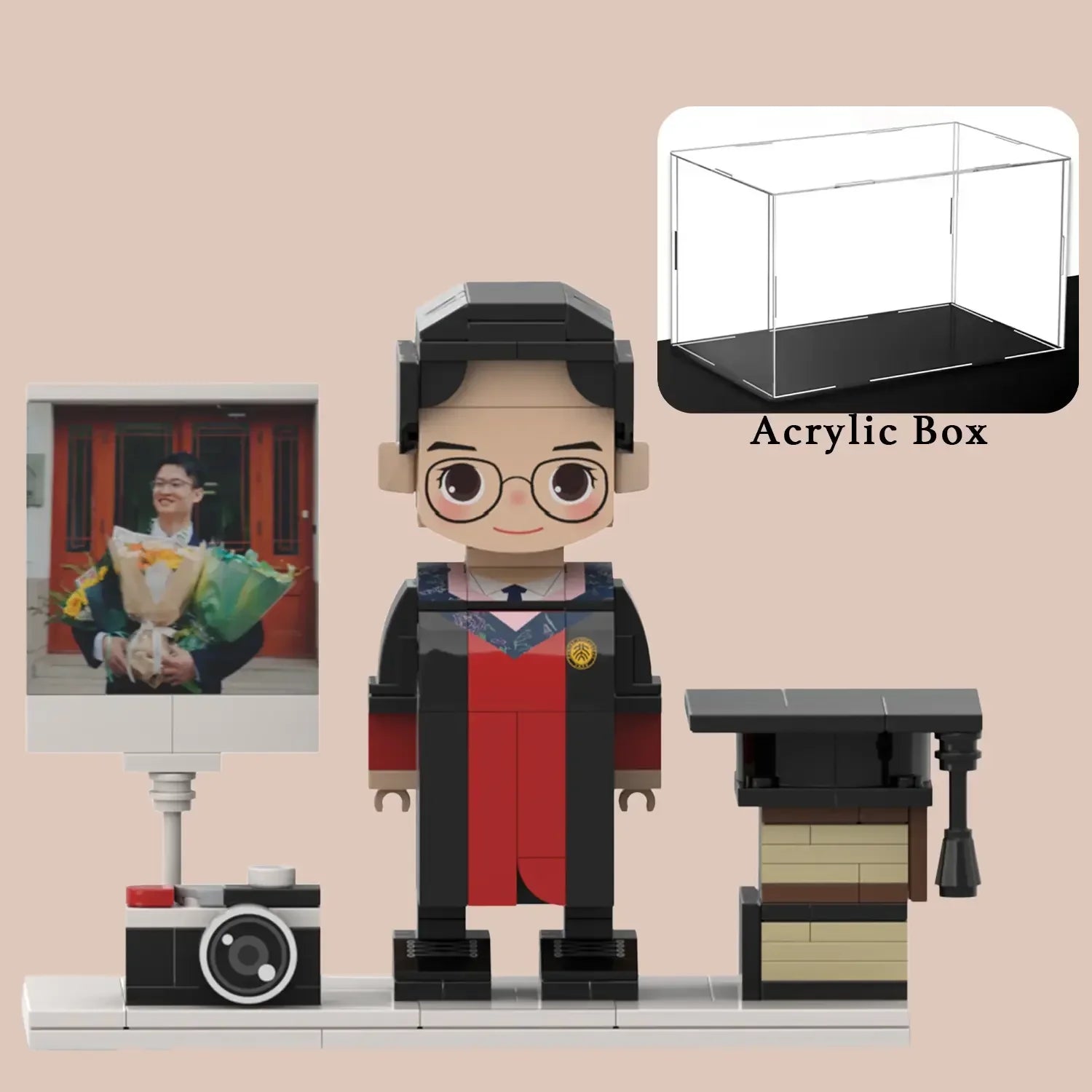 Custom Brick Figures from Your Photo - Graduation
