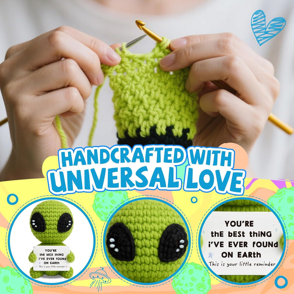 Gifts for Him Her Boyfriend Girlfriend Crochet Alien Valentine's Day Anniversary Birthday Funny Romantic Gifts My Love Men Women Husband Wife