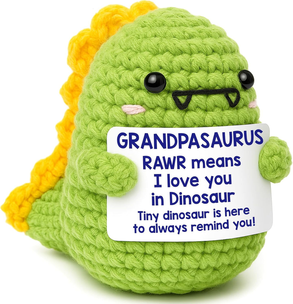 Mini Mothers Day Birthday Gifts for Mom I Love You Mommy Mother's Day Handmade Crochet Dinosaur Gift for Mama Mother- in- Law New Bonus Step Moms Best Mother Ever Gift from Daughter Son Husband