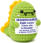 Mini Mothers Day Birthday Gifts for Mom I Love You Mommy Mother's Day Handmade Crochet Dinosaur Gift for Mama Mother- in- Law New Bonus Step Moms Best Mother Ever Gift from Daughter Son Husband