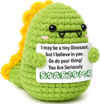 Mini Mothers Day Birthday Gifts for Mom I Love You Mommy Mother's Day Handmade Crochet Dinosaur Gift for Mama Mother- in- Law New Bonus Step Moms Best Mother Ever Gift from Daughter Son Husband