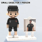 Custom Brick Figures from Your Photo - Easel Style