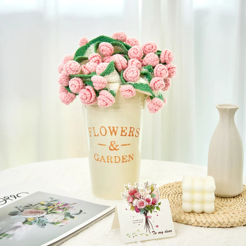Cashmere Flower Blanket Gift Box Set- Pink Rose